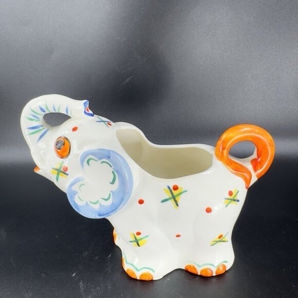Antique German Pottery Elephant Shaped Sugar And Creamer Set Marked Germany VTG - Picture 15 of 16
